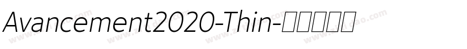 Avancement2020-Thin字体转换