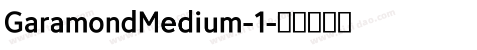 GaramondMedium-1字体转换