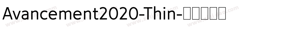 Avancement2020-Thin字体转换