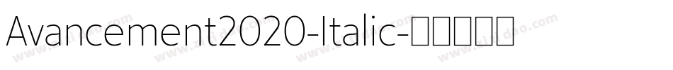 Avancement2020-Italic字体转换