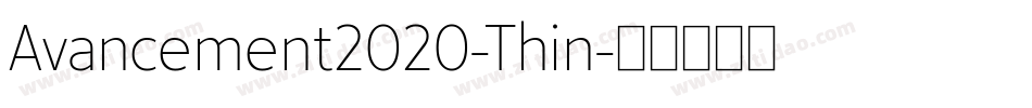 Avancement2020-Thin字体转换