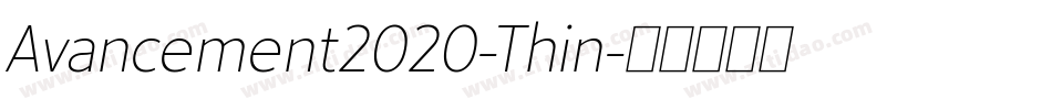Avancement2020-Thin字体转换