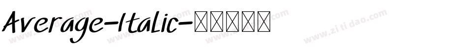 Average-Italic字体转换