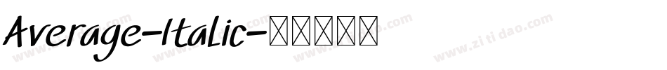 Average-Italic字体转换