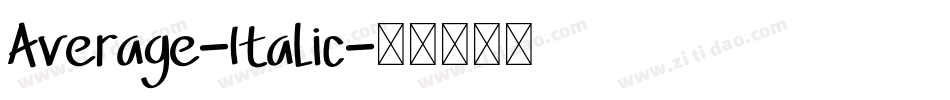 Average-Italic字体转换