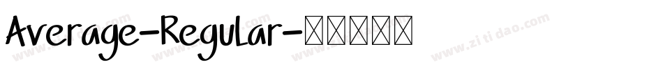 Average-Regular字体转换