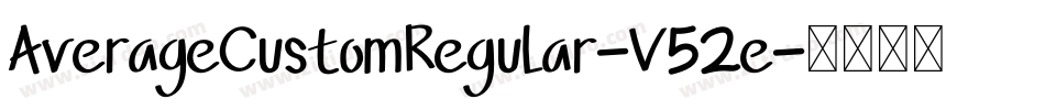 AverageCustomRegular-V52e字体转换