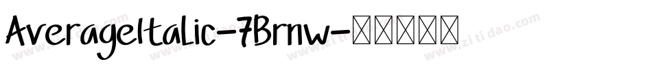 AverageItalic-7Brnw字体转换