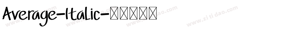 Average-Italic字体转换