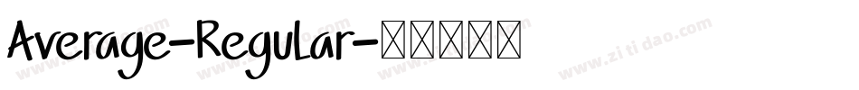 Average-Regular字体转换