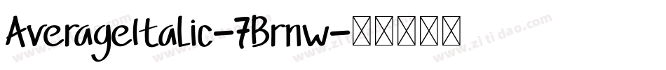 AverageItalic-7Brnw字体转换