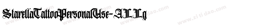 StarellaTattooPersonalUse-ALLgx字体转换 StarellaTattooPersonalUse-ALLgx字体转换