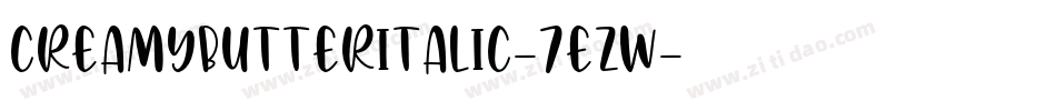 CreamyButterItalic-7ezw字体转换