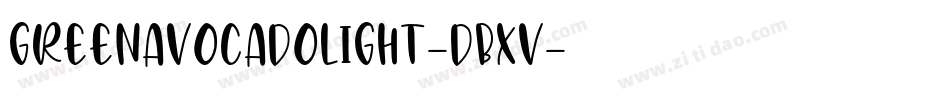 GreenAvocadoLight-dBxV字体转换