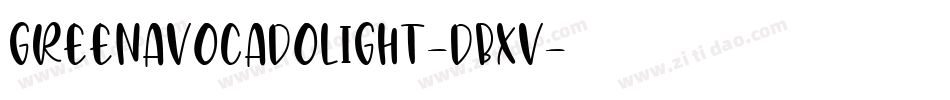 GreenAvocadoLight-dBxV字体转换