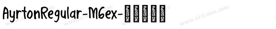 AyrtonRegular-M6ex字体转换