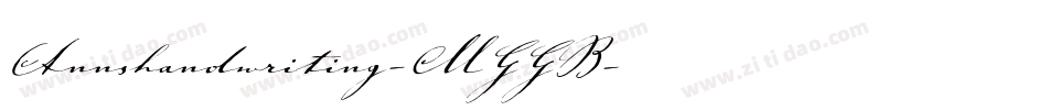 Annshandwriting-MGGB字体转换