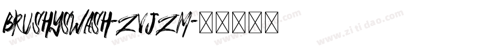 BrushySwash-ZVJzm字体转换