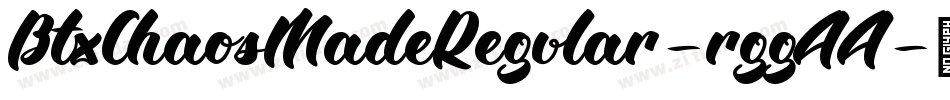 BtxChaosMadeRegular-rggAA字体转换