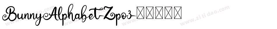 BunnyAlphabet-Zpo3字体转换