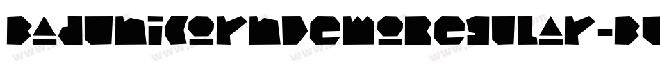 BadUnicornDemoRegular-BVWx字体转换