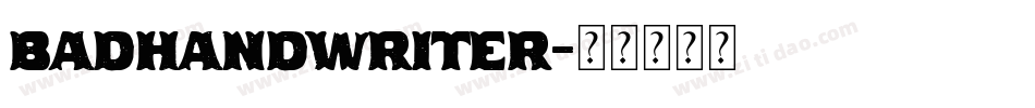 BadHandwriter字体转换