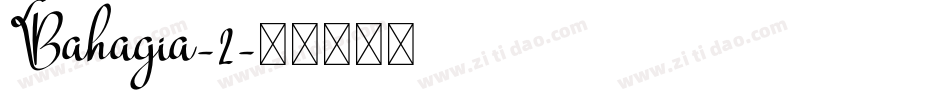 Bahagia-2字体转换