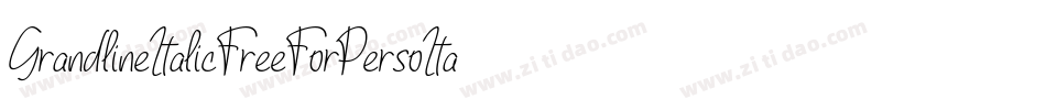 GrandlineItalicFreeForPersoItalic-GO60Z字体转换