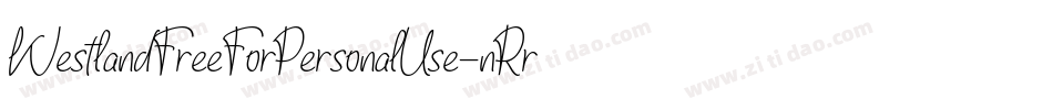WestlandFreeForPersonalUse-nRrKR字体转换