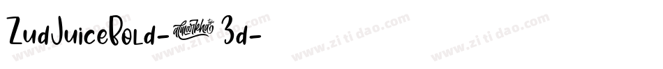 ZudJuiceBold-03d字体转换