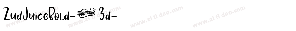 ZudJuiceBold-03d字体转换