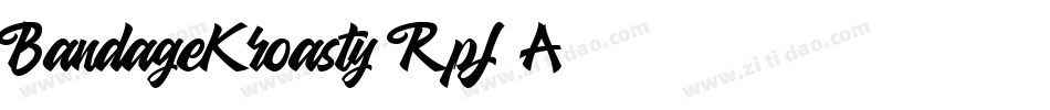 BandageKroasty-RpJ0A字体转换