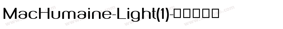 MacHumaine-Light(1)字体转换