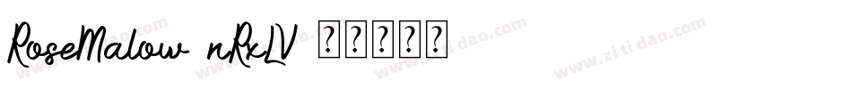 RoseMalow-nRxLV字体转换