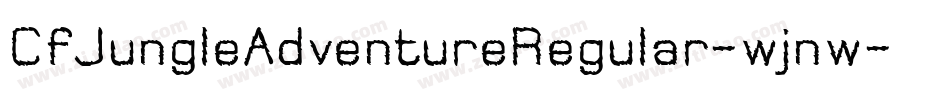 CfJungleAdventureRegular-wjnw字体转换