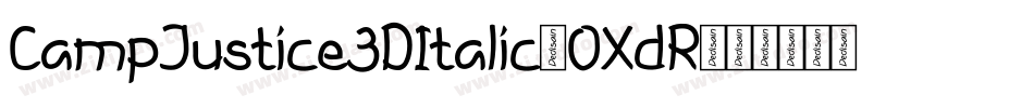 CampJustice3DItalic-0XdR字体转换