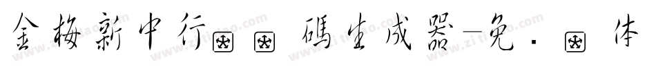 金梅新中行國際碼生成器字体转换