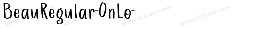 BeauRegular-0nLo字体转换