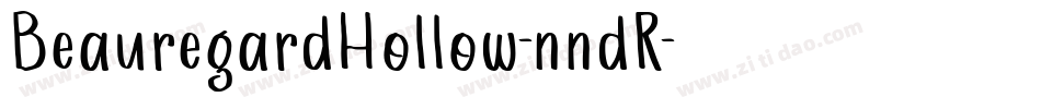 BeauregardHollow-nndR字体转换
