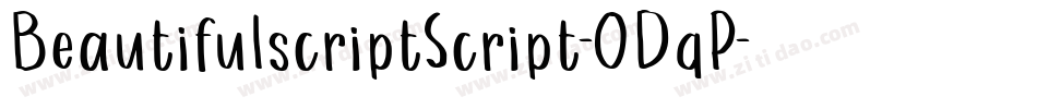 BeautifulscriptScript-ODqP字体转换