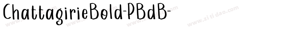 ChattagirieBold-PBdB字体转换