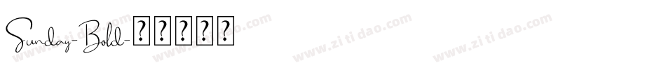 Sunday-Bold字体转换