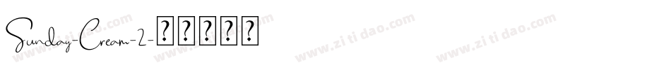 Sunday-Cream-2字体转换