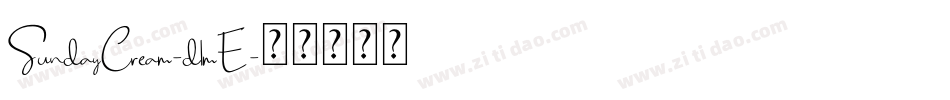SundayCream-d1mE字体转换