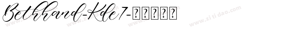 Bethhand-Kde7字体转换