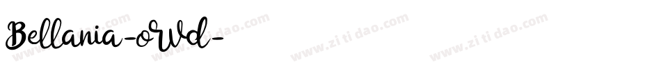 Bellania-orvd字体转换