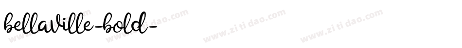 bellaville-bold字体转换