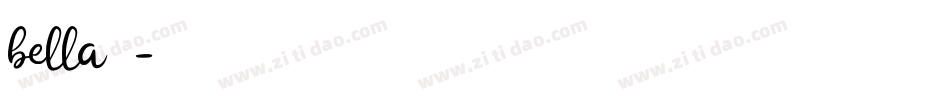 bella字库字体转换