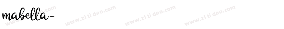 mabella字体转换
