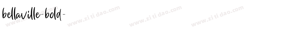bellaville-bold字体转换